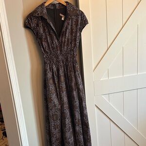 Elegant Brown wide leg Women's jumpsuit